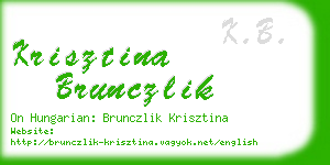 krisztina brunczlik business card